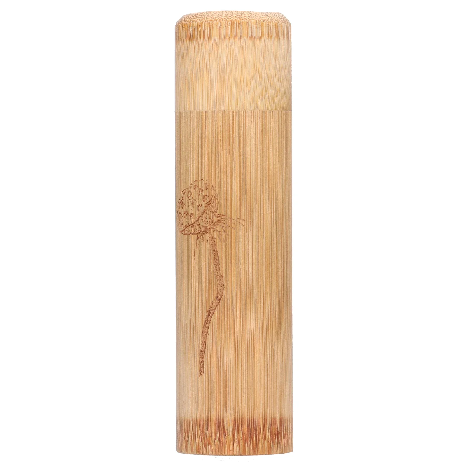 Tea Box Round Bamboo Tea Canister Portable Tea Storage Container Box Holder for Tea Coffee Beans Nuts Home Office Bamboo Tea Jar