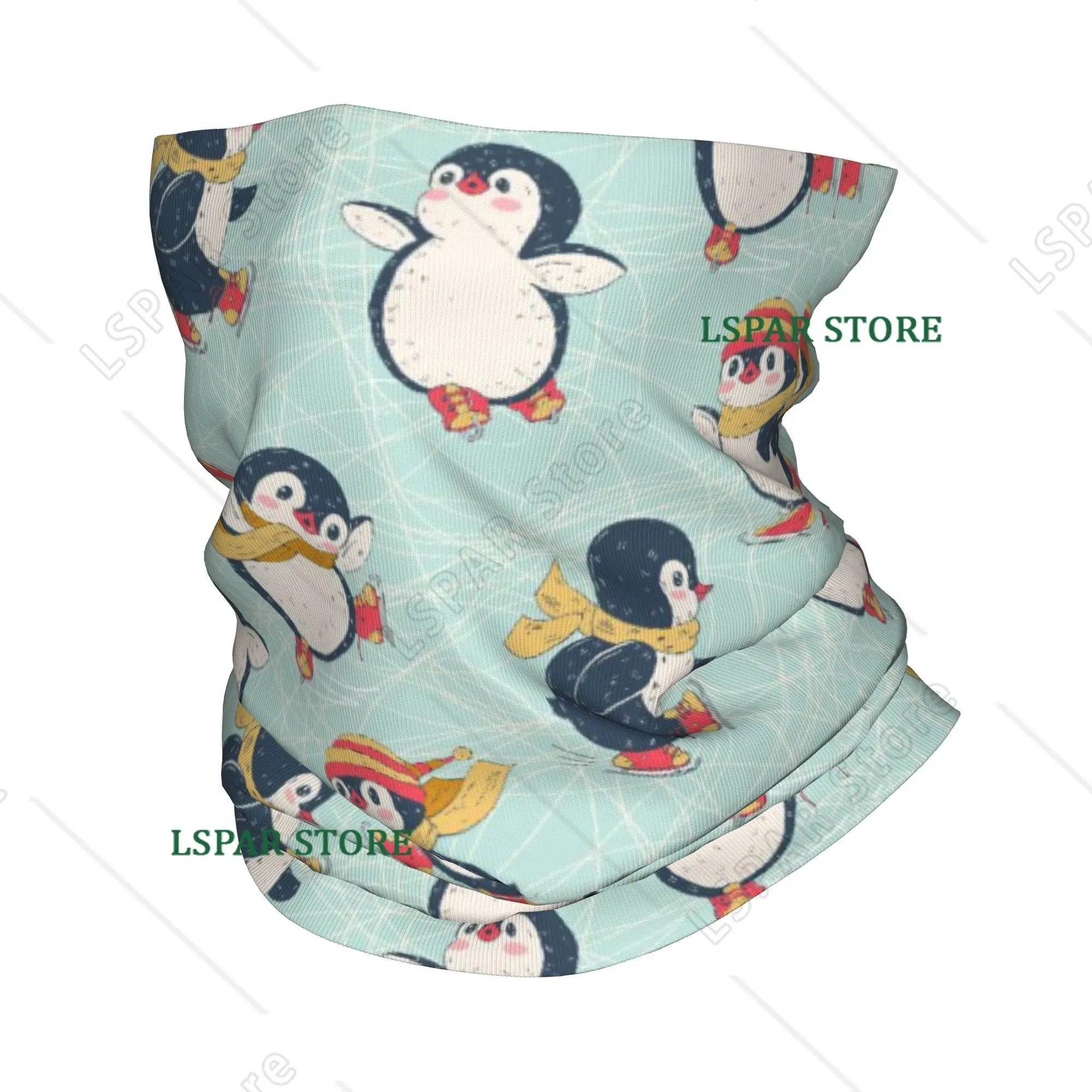 

Зимний ветрозащитный шарф-бандана Pingu для мужчин, милый мультяшный гейтер-повязка на голову для походов