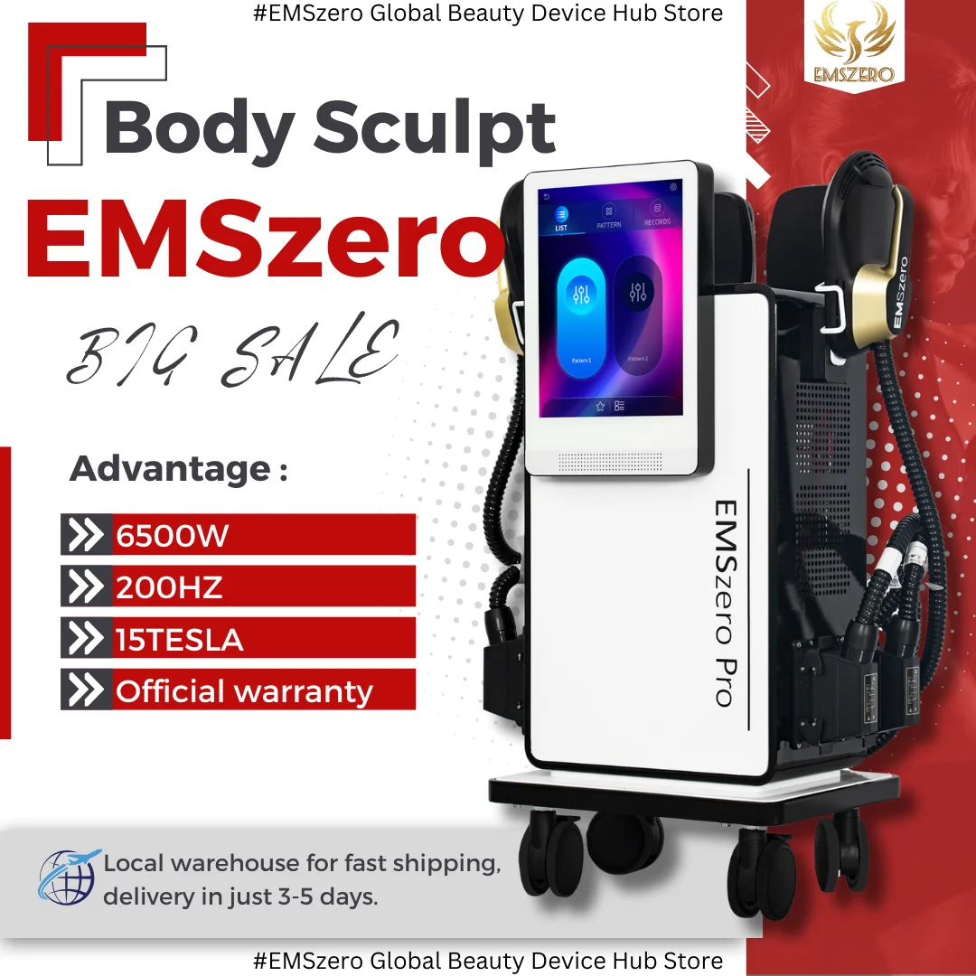 2025 EMSzero 15 Tesla 6500w NEO Body Slimming Nova Fat Burning Muscle Sculpting Electromagnetic Stimulate Hiemt Pro Machine