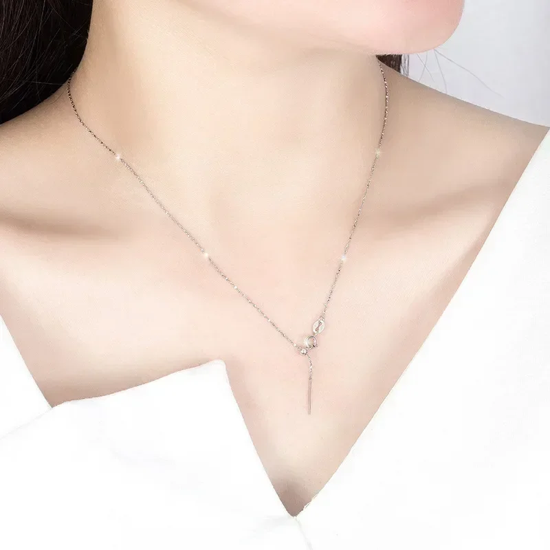 Trustdavis Real 925 Silver Box Cross Chain Fashion Universal Necklace for Women Daily DIY Pendant Necklace Fine Jewelry DC27