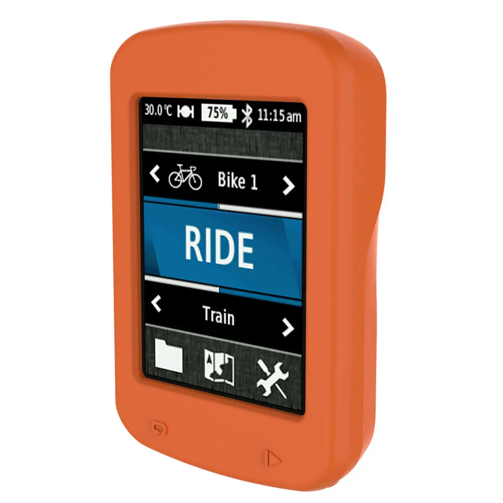 Funda protectora para Garmin Edge 820 GPS + película de vidrio templado, película protectora para pantalla de ordenador de bicicleta y cubierta suave de silicona