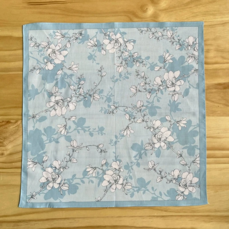 45x45cm zakdoek dames wasbaar bloemmotief zakdoeken kleurrijke zakdoek dropsale