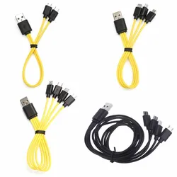1pc New 2/3/4 in1 Micro USB Charging Cable for Rechargeable Battery for Samsung Xiaomi HTC Mini Usb Cable