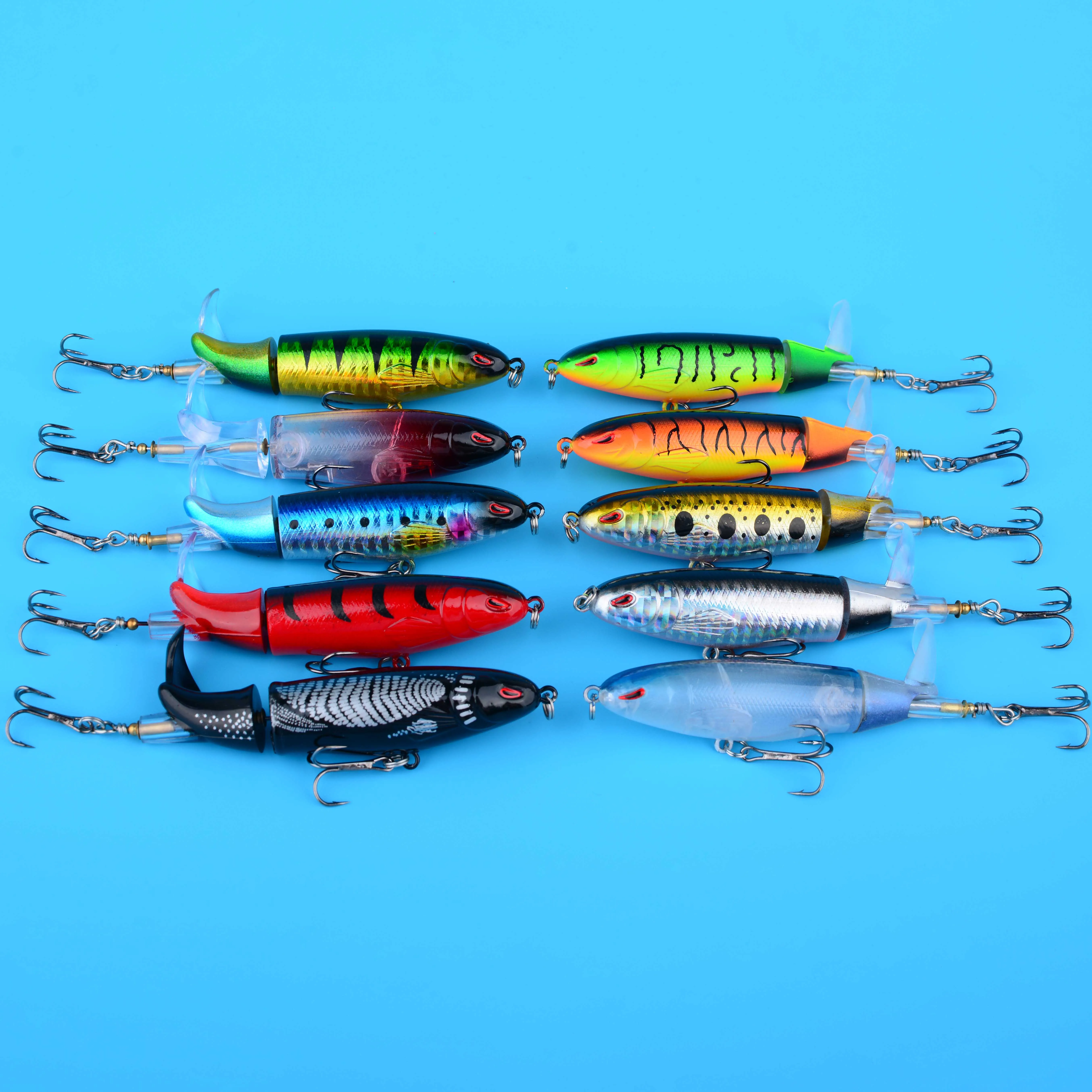 Wobler de superficie con hélice y cola giratoria para crankbait duro - imagen 5