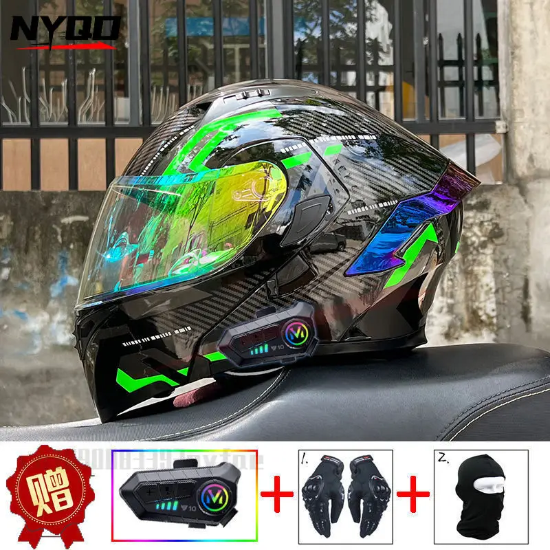

ORZ motorcycle Bluetooth helmet cascos para moto motorbike helmet for men women motocross helmet DOT certification