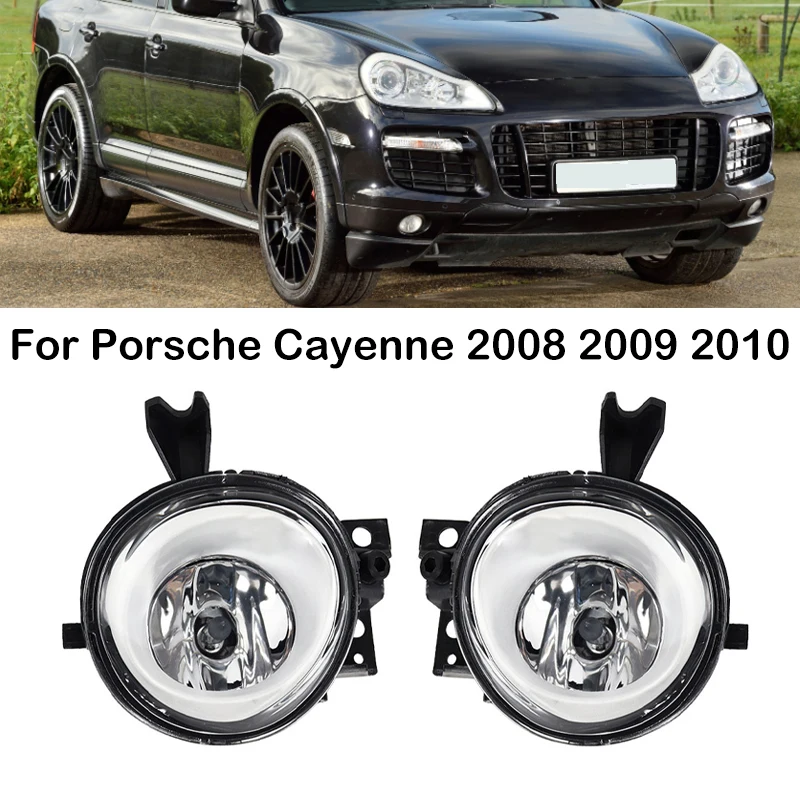 

For Porsche Cayenne 2008 2009 2010 Car Front Bumper Fog Lamp Light Fog Light Assembly With Halogen Bulbs 95563116501 95563116601