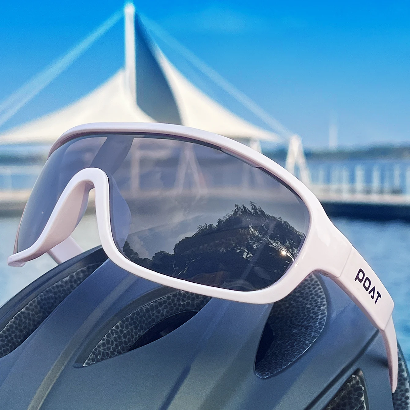 POAT ركوب الدراجات النظارات الشمسية اللونية الرجال النساء في الهواء الطلق تشغيل الطريق الرياضة الذكور BikeFishing يندبروف نظارات