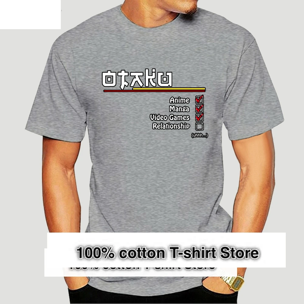 

Men T Shirt Otaku T Shirt Funny Anime Manga Japanese Word Tshirt Funny t shirt Novelty Tshirt Women 2055K