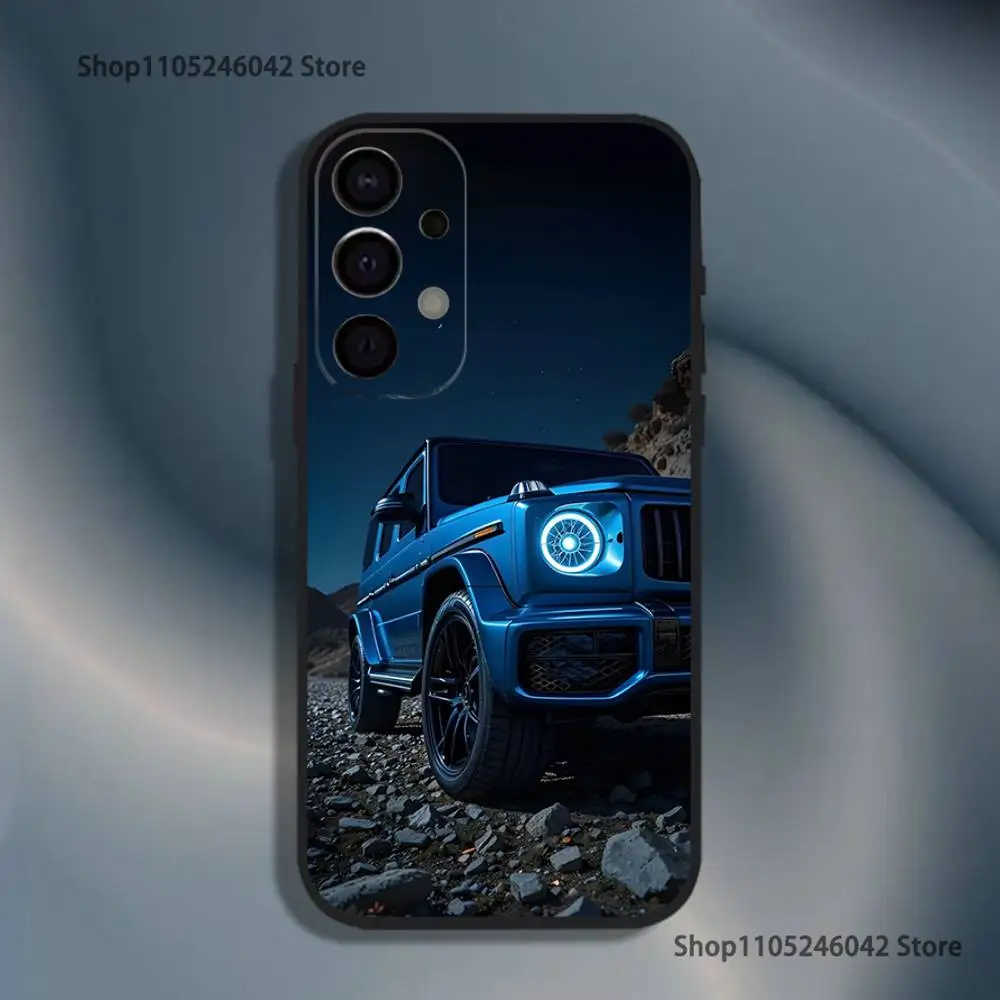 حافظة هاتف سامسونج M-Mer-ced-es-S G لهاتف سامسونج S25، S24، S21، S22، S23، S30، Ultra، S20، Plus، Fe، Lite، 5G غطاء أسود