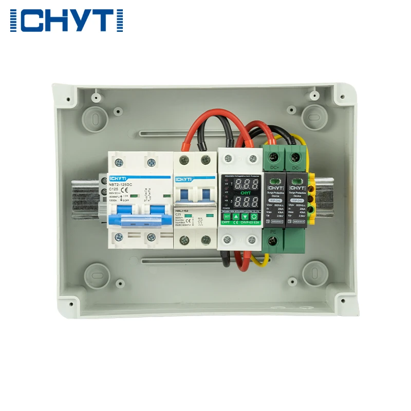 Waterproof Outdoor IP65 Solar PV Array Strings DC Surge Lightning Protection AC Voltage Protector Combiner Box
