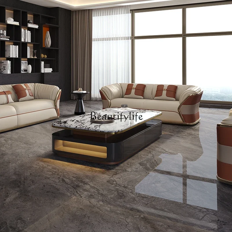 09 طاولة قهوة كبيرة مبتكرة وممتدة