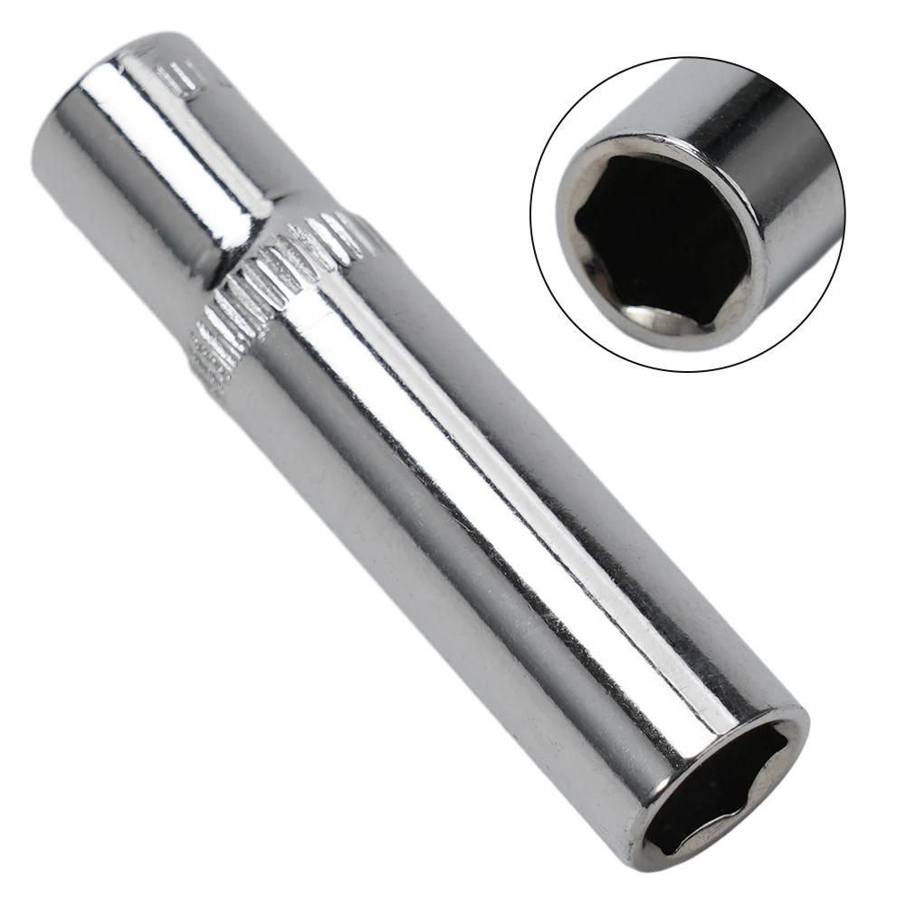 1pc Tiefe Buchse 4/5/6/7/8/9/10/11/12/13/14mm Tiefe Buchse Adapter 1/4 zoll Hex Steckschlüssel Köpfe Ratsche Werkzeug – Detail 5