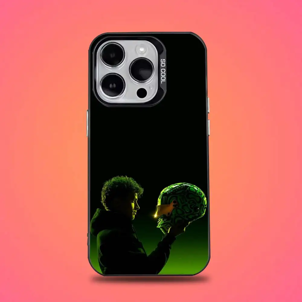 حافظة هاتف F1 Formula 1 L-Lando Norris لهاتف iPhone 16,15,14,13,12,11,Pro,Max,Plus, Mini,XS,SE مضادة للسقوط باللون الأسود غير اللامع #6