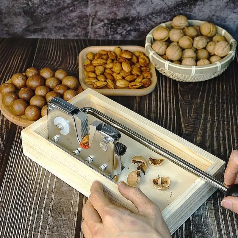 Nutcracker Nut Tongs Walnuts Heavy Duty Macadamia Opener Peeling Machine Metal Handle for Hazelnuts Almonds