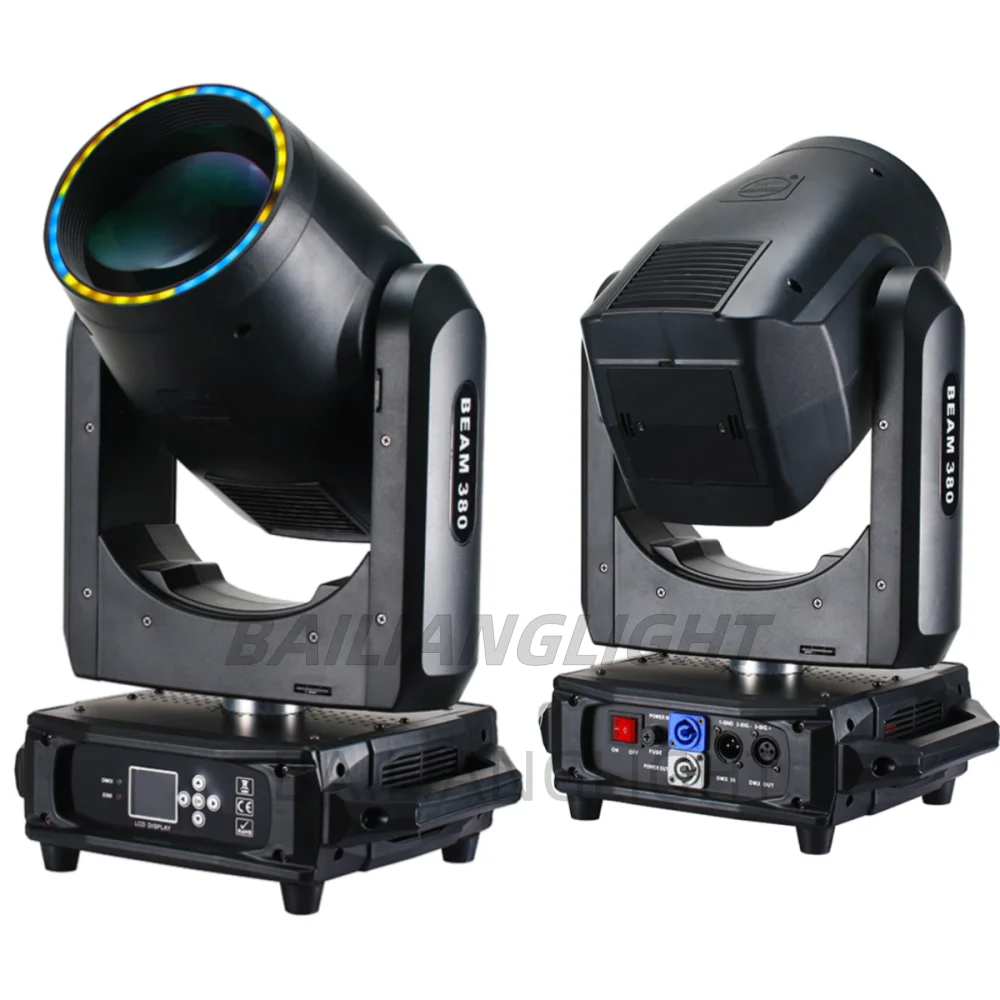 DMX Stage Lights 380W Lyre 20R Moving Head Beam With Rotating Prism Gobos And Colors Frost Effect For Profession DJ Disco Show