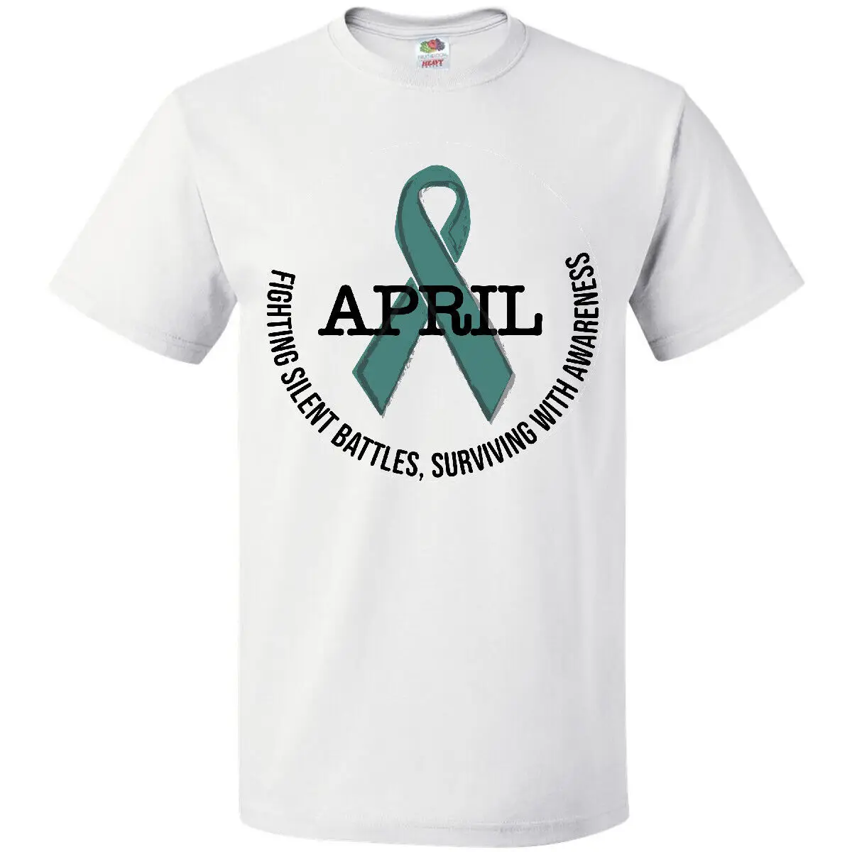 Inktastic Sexual ault And Violence Awareness Month April- Silent T-Shirt Teal