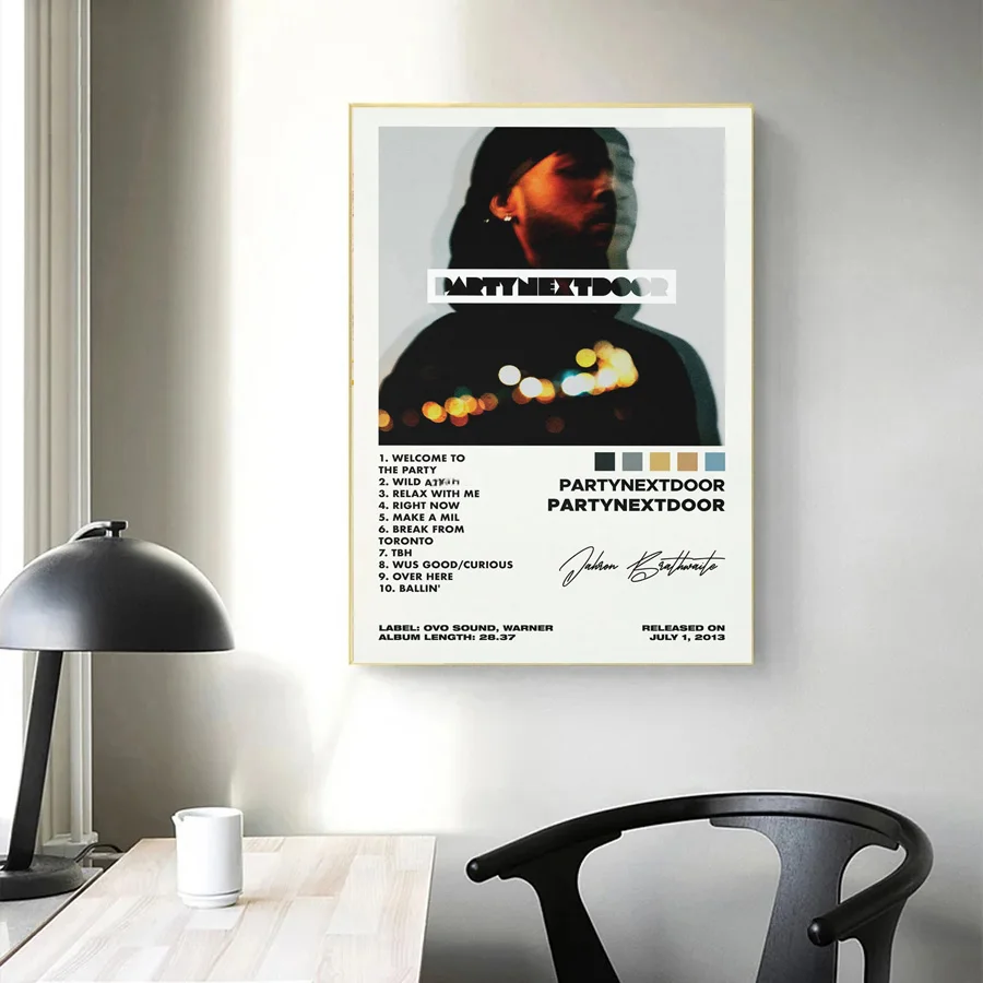 

P-PartyNextDoor Partymobile Music Album Cover Tracklist Poster Prints Wall Art Picture Canvas Painting Living Room Home Decor