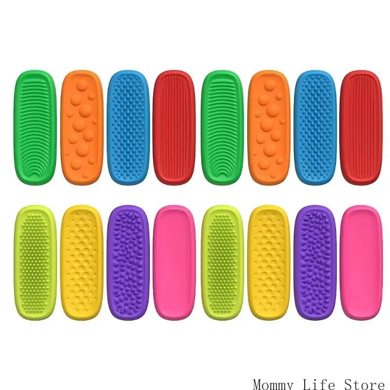 

Красочный текстурированный камень формы гаджет сенсорный игрушечный камень для успокаивания, стресса, тревоги Рождественский