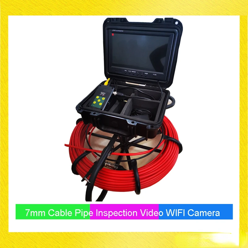 Android/IOS Controller Box for 7mm Cable Pipe Inspection Video Camera 9 Inch Wireless WiFi 23MM Drain Sewer Pipeline Endoscope