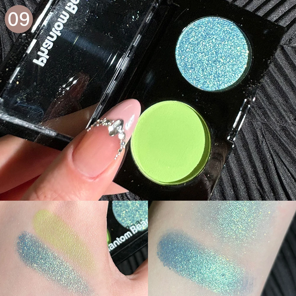 Korean Glitter Eyeshadow Palette Makeup Shimmer Cream Blue Black Eyeshadow Palettes Matte Eye Shadow Palette Glitter for Eyes