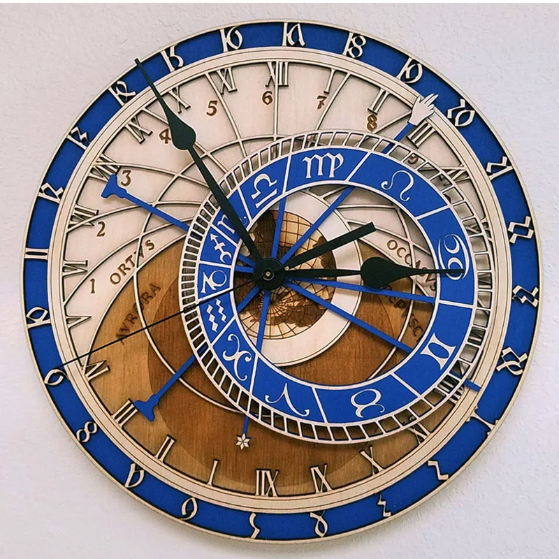 

30cm Prague Astronomical Clock Creative Wall Clock Quartz Clock Twelve Constellation Large Wall Clock Living Room Home Decor