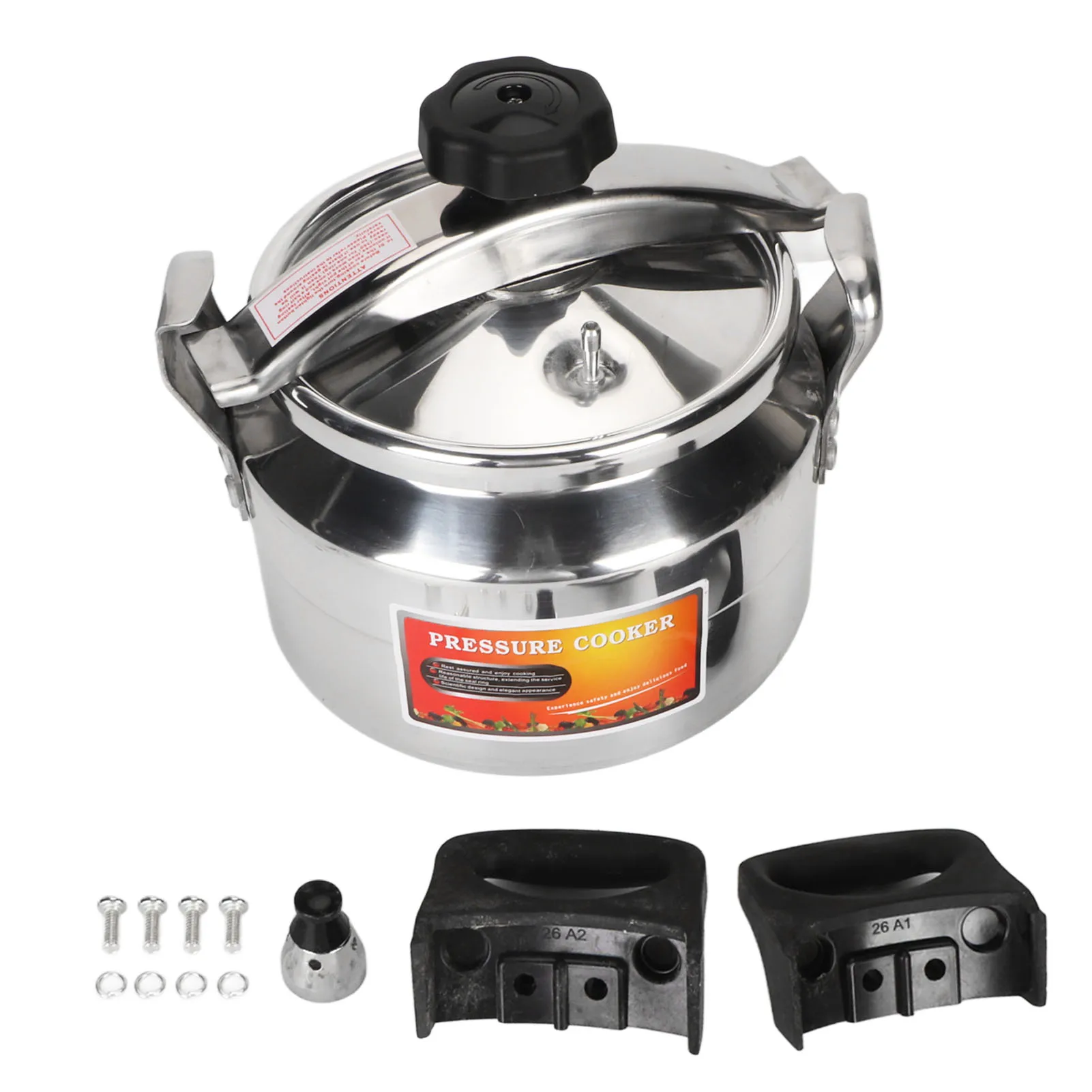 Pressure Cooker Explosion Proof High Temperature Resistant Large Capacity Safe Durable Aluminum Alloy Pressure Cooker for Home