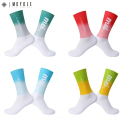 Mcycle Wholesale Gradient Color Aero Sport Socks Seamless Anti-Slip Bicycle Bike Socks Summer Bicycle Riding Cycling Socks