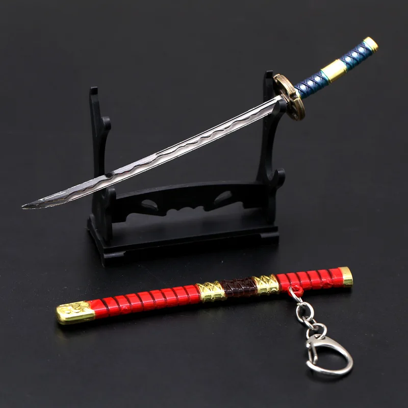 Tabletop Toy Katana Pingente Chaveiro, Anime Espada Arma, Simulado Chaveiros, Acessório Cosplay, Nova Chegada, Moda