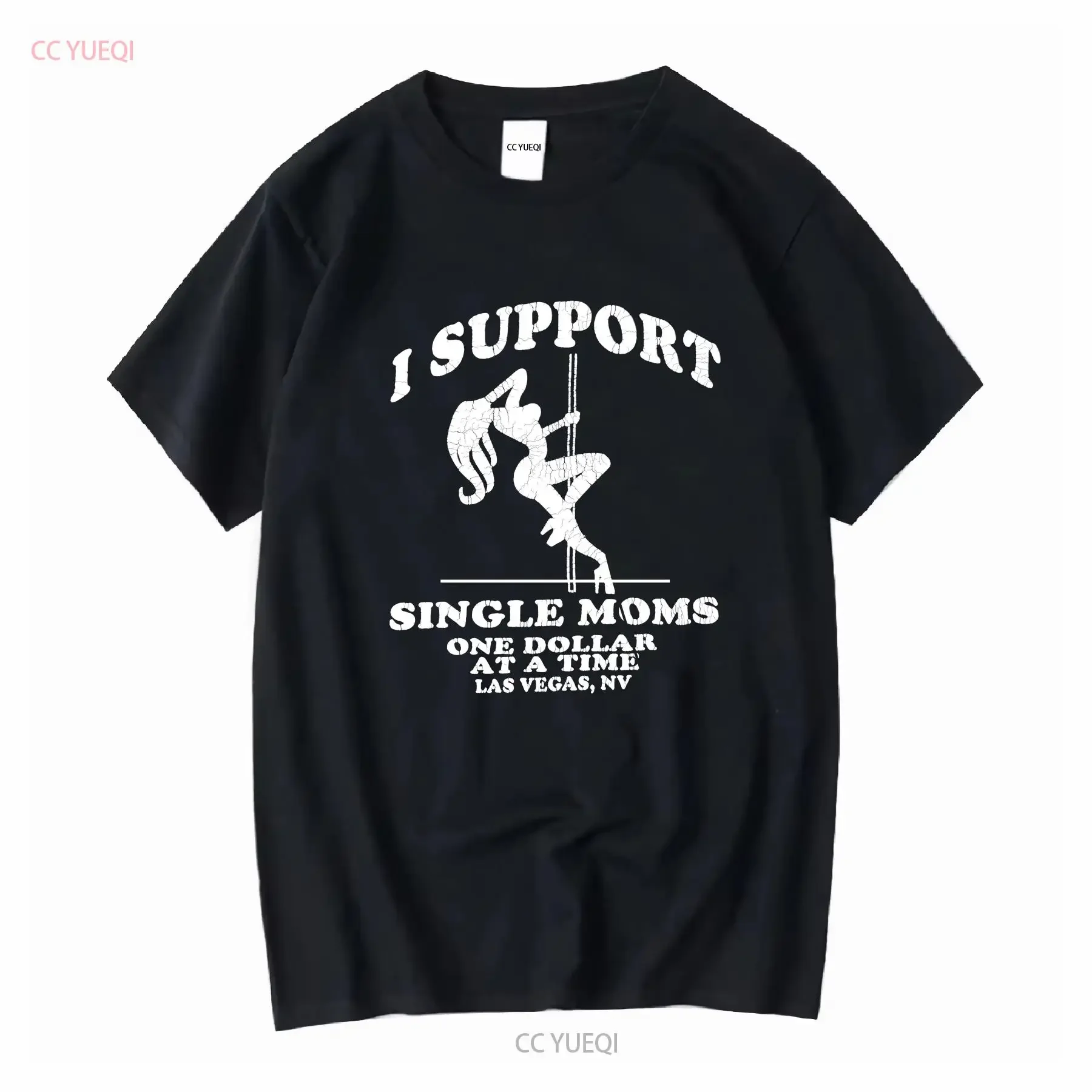 Rare Vintage I Support Single Moms One Dollar At A Time T Shirt 90s Strippers M vintage Washed homme graphic fashion
