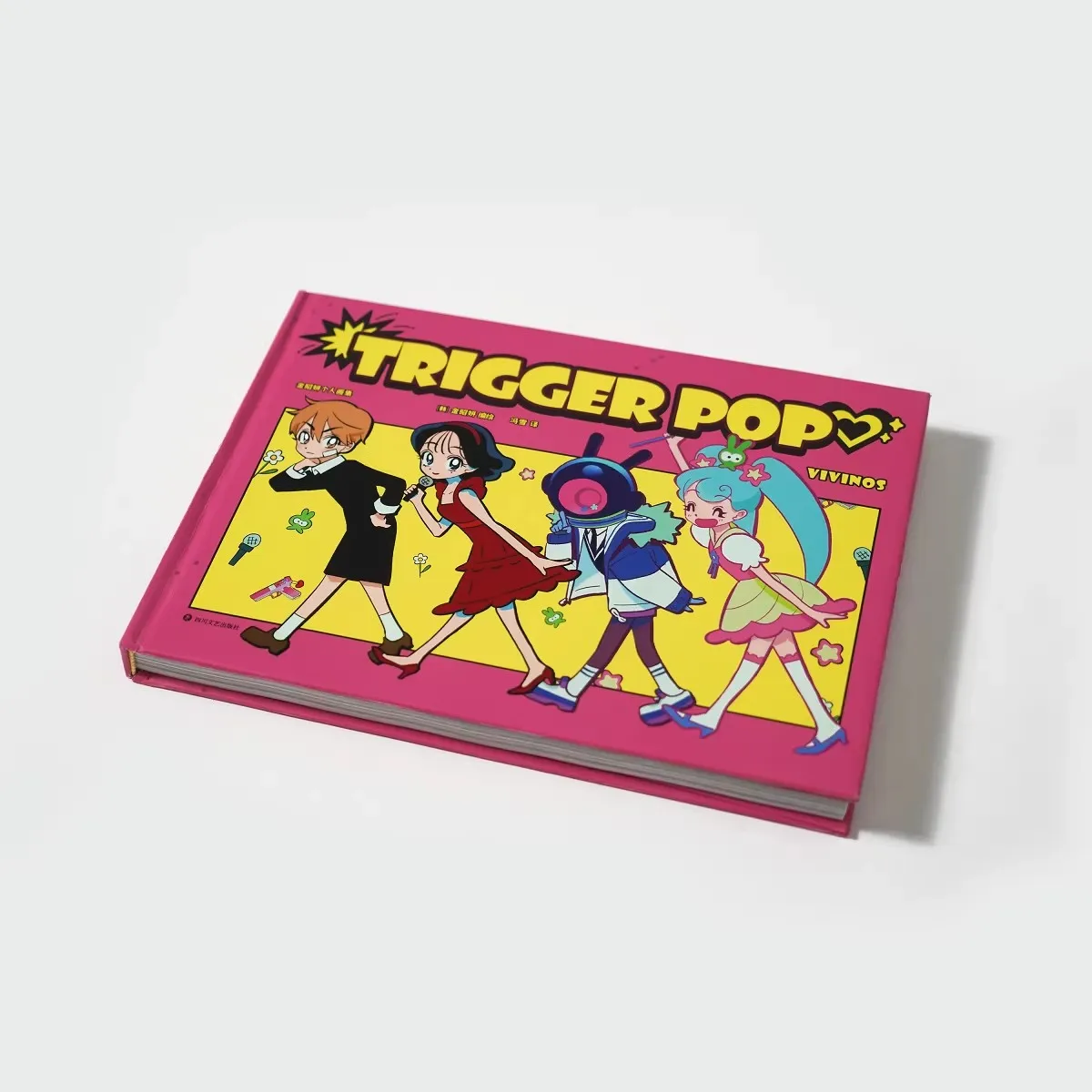 libro-con-copertina-rigida-trigger-pop-art-collezione-vivino's-magic-animator-illustrazioni-e-storyboard-libro-d'arte-anime