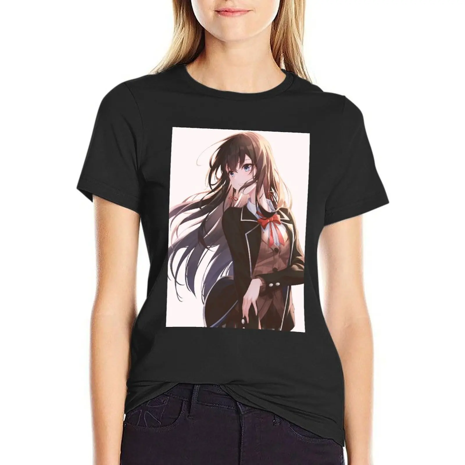 Yahari Ore no Seishun Love Comedy wa Machigatteiru T-Shirt Bluzka śmieszne koszulki Odzież damska