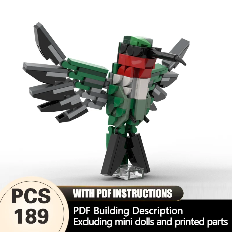 

Creators Animal Series Model MOC Building Bricks Ruby-Throated Hummingbird Modular Technology Gift Holiday Assemble Children Toy