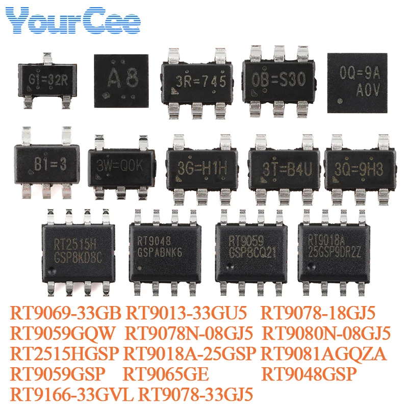 20pcs/2pcs RT9069-33GB RT9069 9069 SOT-23-5 36V 2uA IQ 200mA Low Dropout Linear Regulator Chip IC Integrated Circuit