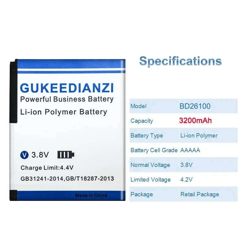 BD26100 Mobile Phone Battery For HTC Desire HD G10 A9191 T8788 7 Surround A9192 T9192 Inspire 4G myTouch HD 3200mAh