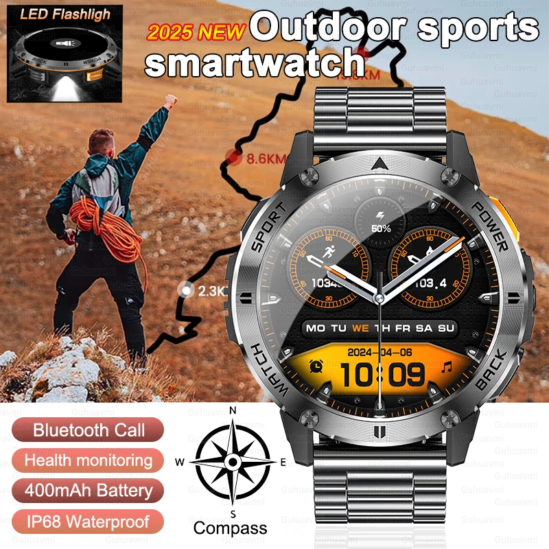 2025 New For HUAWEI Military Quality Sports Smartwatch 1.43'' AMOLED Screen Heart Rate Compass 3ATM Waterproof SWIM SmartBracele