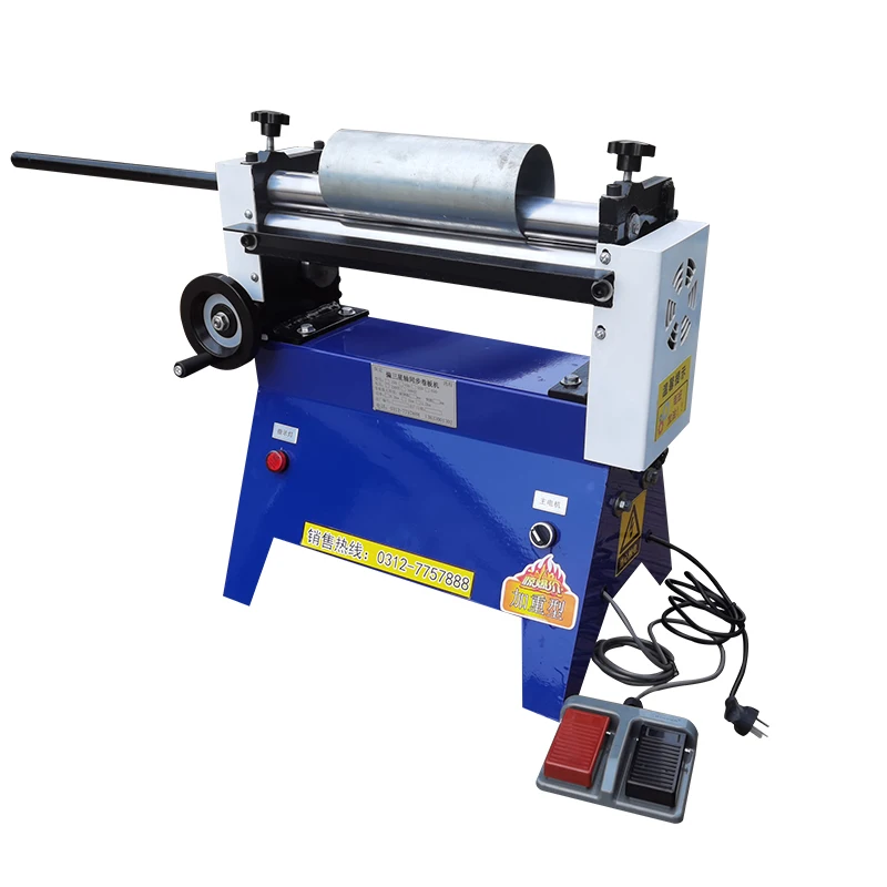 Electric Bending Machine Steel Plate Rolling Machine Round Tube Roller Making Tool Slip Roll Machine Desktop Metal Plate Bender