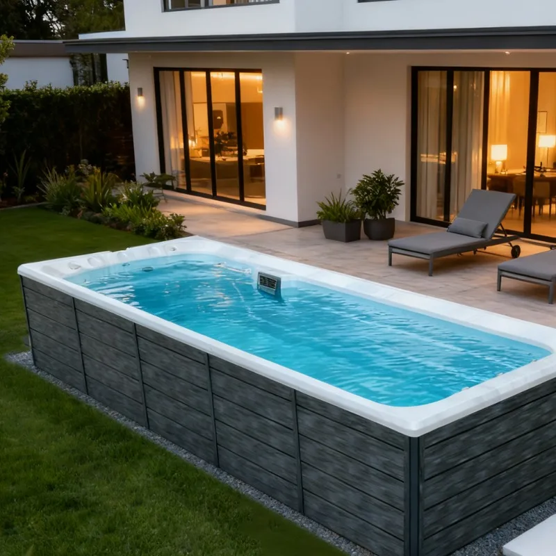 7M Swim Spa Single Zone Endless Acrylic Swimming Pool Outdoor