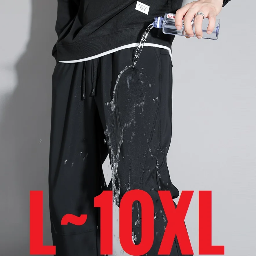 

Мужские брюки-джоггеры большого размера, эластичные прямые спортивные спортивные штаны, мужские водонепроницаемые брюки, уличные походные и рыбалки, большие 6XL 12XL