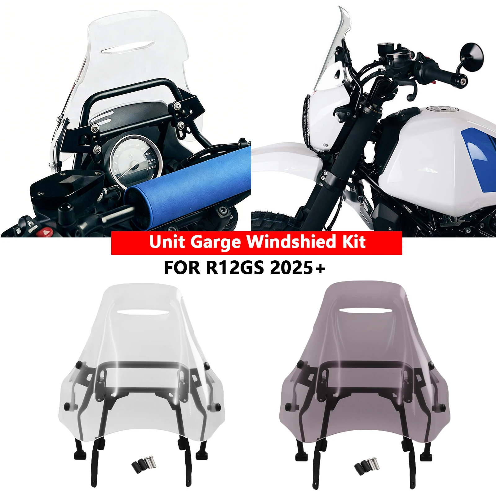 

Fit R 12 GS New Motorcycle accessories For BMW R12 G S r12 g s 2025+ Windshield Wind Deflector Screen Shield Windscreen
