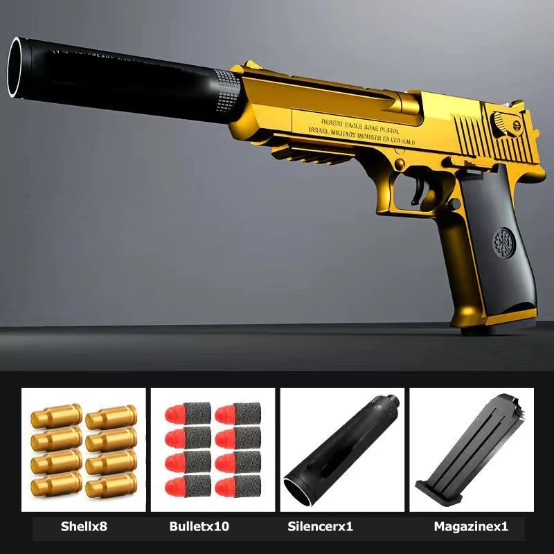 Desert Eagle Toy Gun Shell EjectionAirsoft Pistol Soft Foam Bullet Outdoor CS Wapen voor schietspel Halloween Verjaardagscadeau - afbeelding 1
