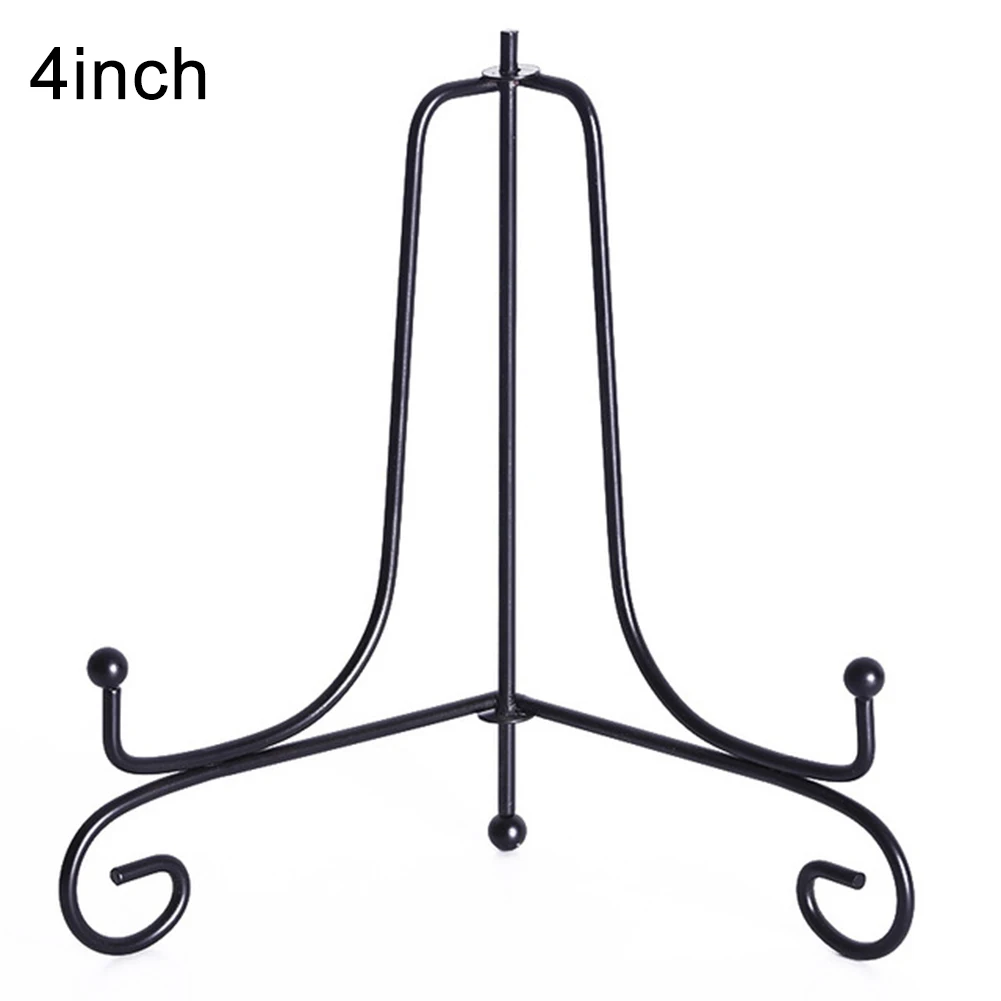 Plate Holder Iron Bracket Classic Display 1pcs Art Picture Black Bowl Plate Photo Frame Stand Home Kitchen Brand New