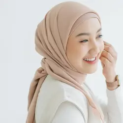 Hijab musulmán de gasa para mujer, bufanda larga lisa, chales de Color sólido, moda pesada