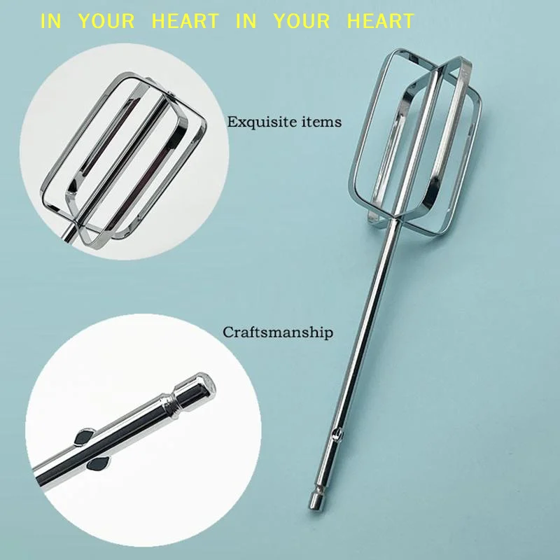 Stainless Steel Electric Hand Mixer Beaters 2 Piece Attachments Whisk Accessories for Egg Cream Mixing Kitchen Use