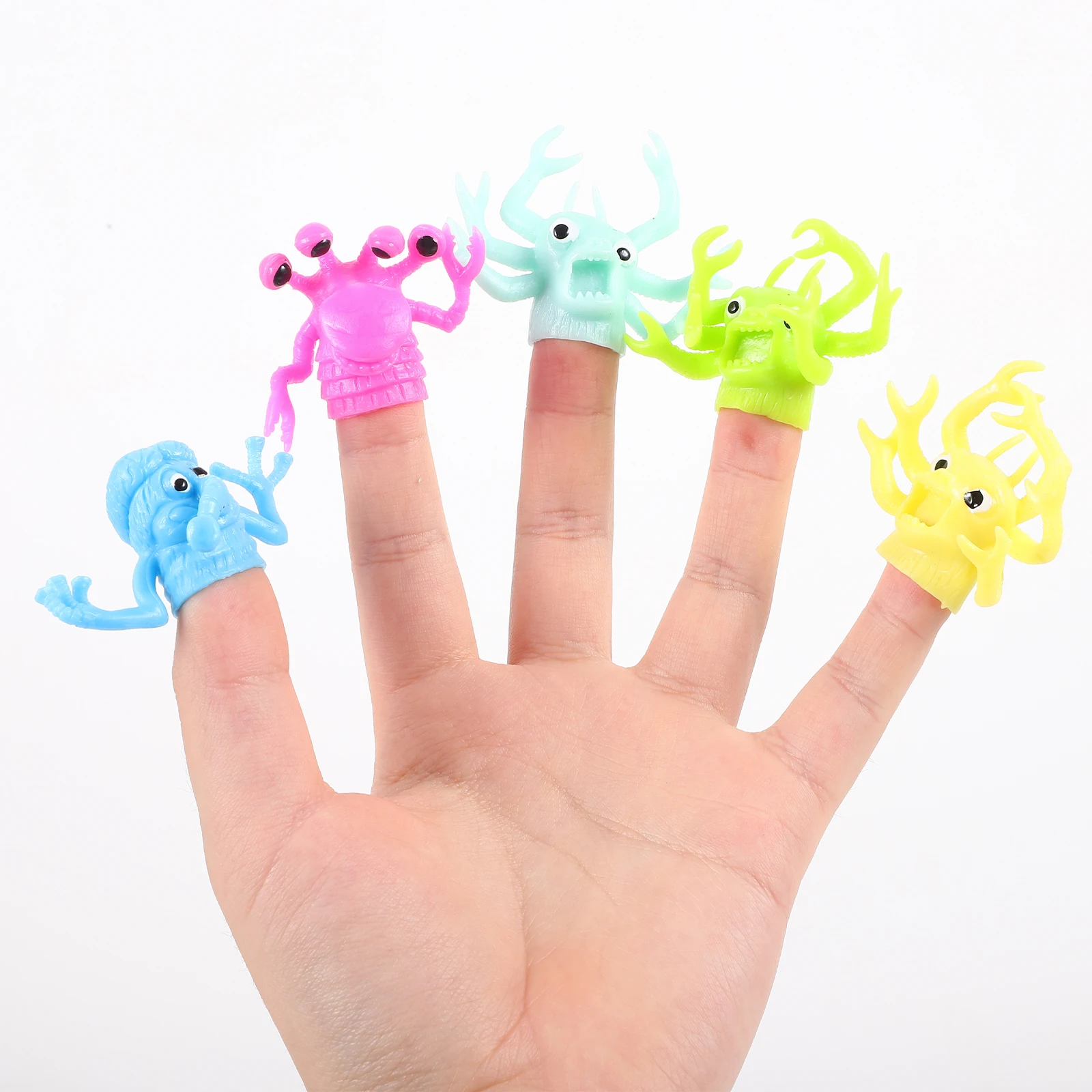 5-teiliges künstliches Tier-Fingerabdeckungs-Marionetten-Story-Puppen-Handspielzeug für Kinder