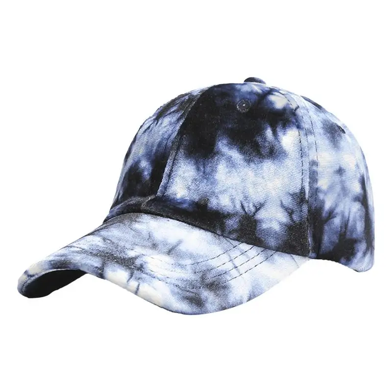 Men Women Sport Short Peak Riding Sport Hats Sun Hat Sunshade Sunscreen Color Tie Dye Baseball Street Hat