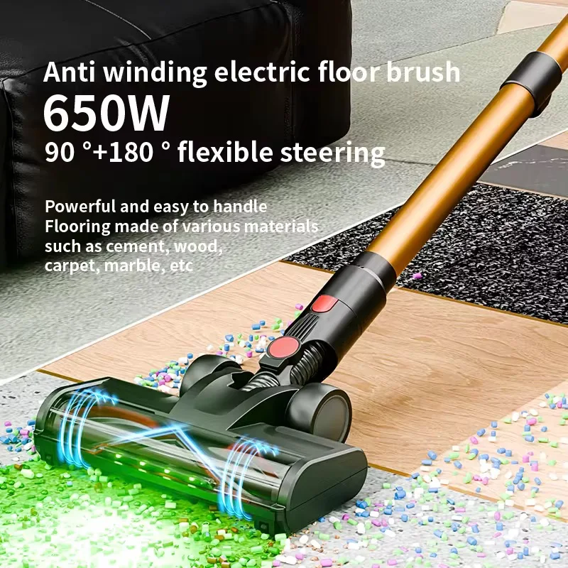 Cordless Vacuum Cleaner for Home, 40000Pa Strong Suction, 650W High‑Power Brushless Motor