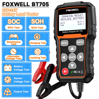 FOXWELL BT705 12V 24V Heavy Duty Truck Battery Tester 100-2000CCA Truck Boat Load Anal Cranking Charging System Battery Tool
