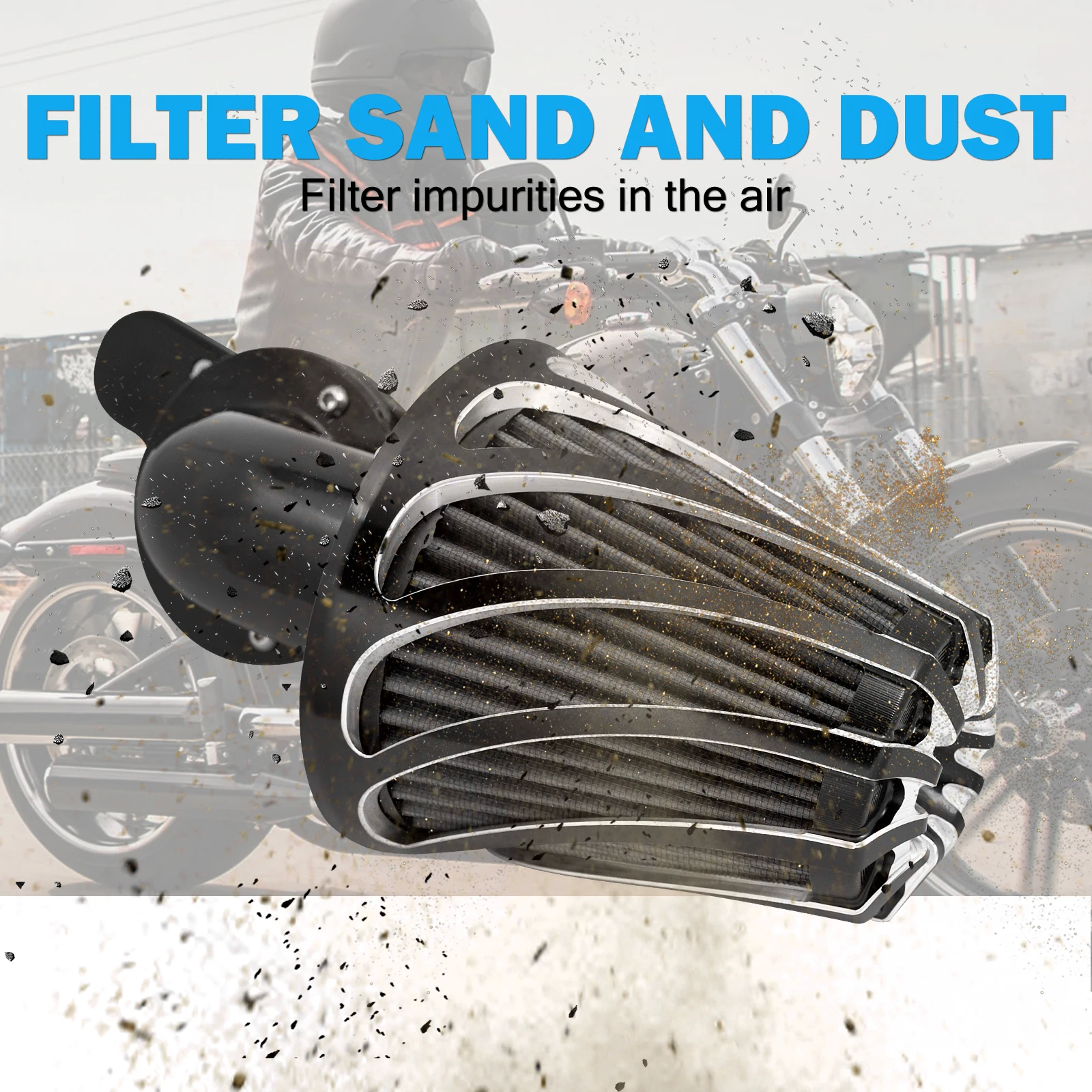 Filtro filtro aria moto per Harley Sportster XL 1200 883 48 Dyna Touring Electra Glide Road King Softail Heritage Fat Boy