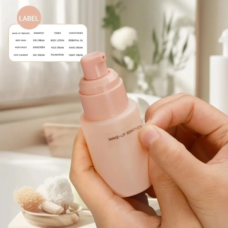 1oz/30ml Empty Glass Pump Bottle Travel Bottle Foundation Bottle Refillable Container for Lotion Liquid Body Cream Essential Oil