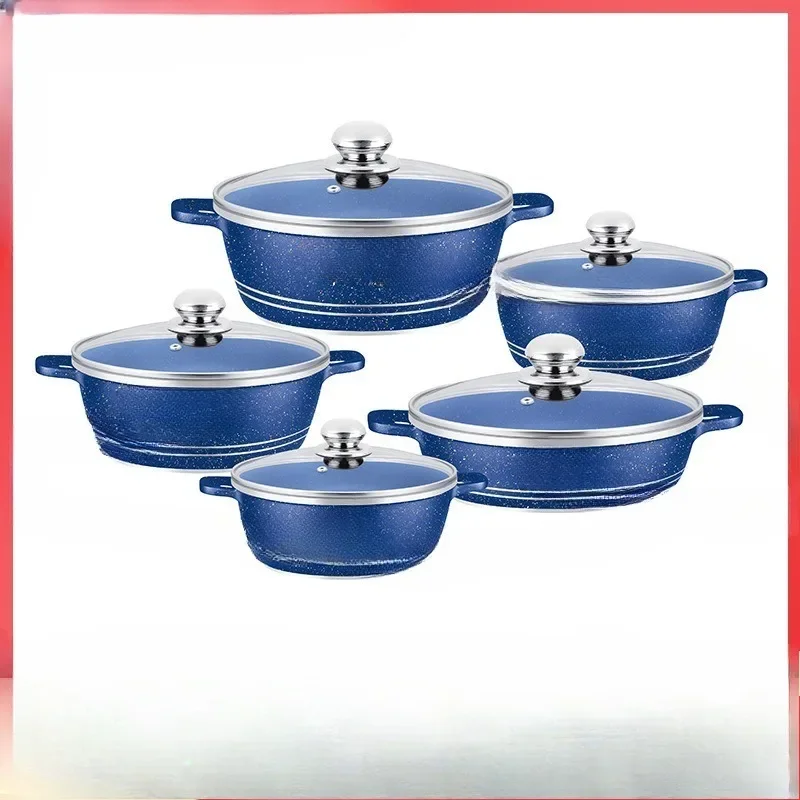 Household kitchen, non-stick cooking pot set, die-cast soup pot